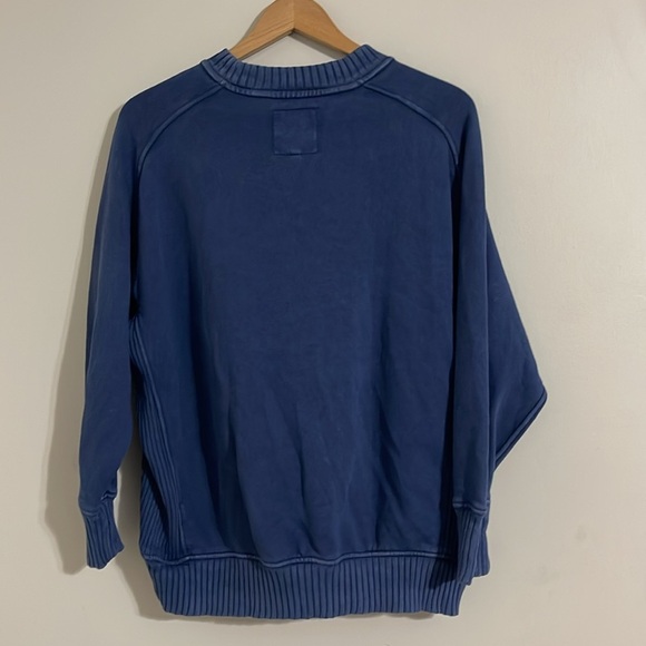 Aerie The Chill Checked Out Graphic Oversized Crewneck Sweatshirt xs - Picture 6 of 7